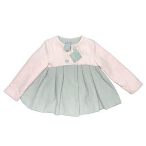 Tahari Baby Pink and Gray Baby Dress